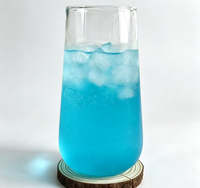 Sleek Ins-Style Tall Round Drinking Glass, 500ml Multi-Purpose Beverage Tumbler