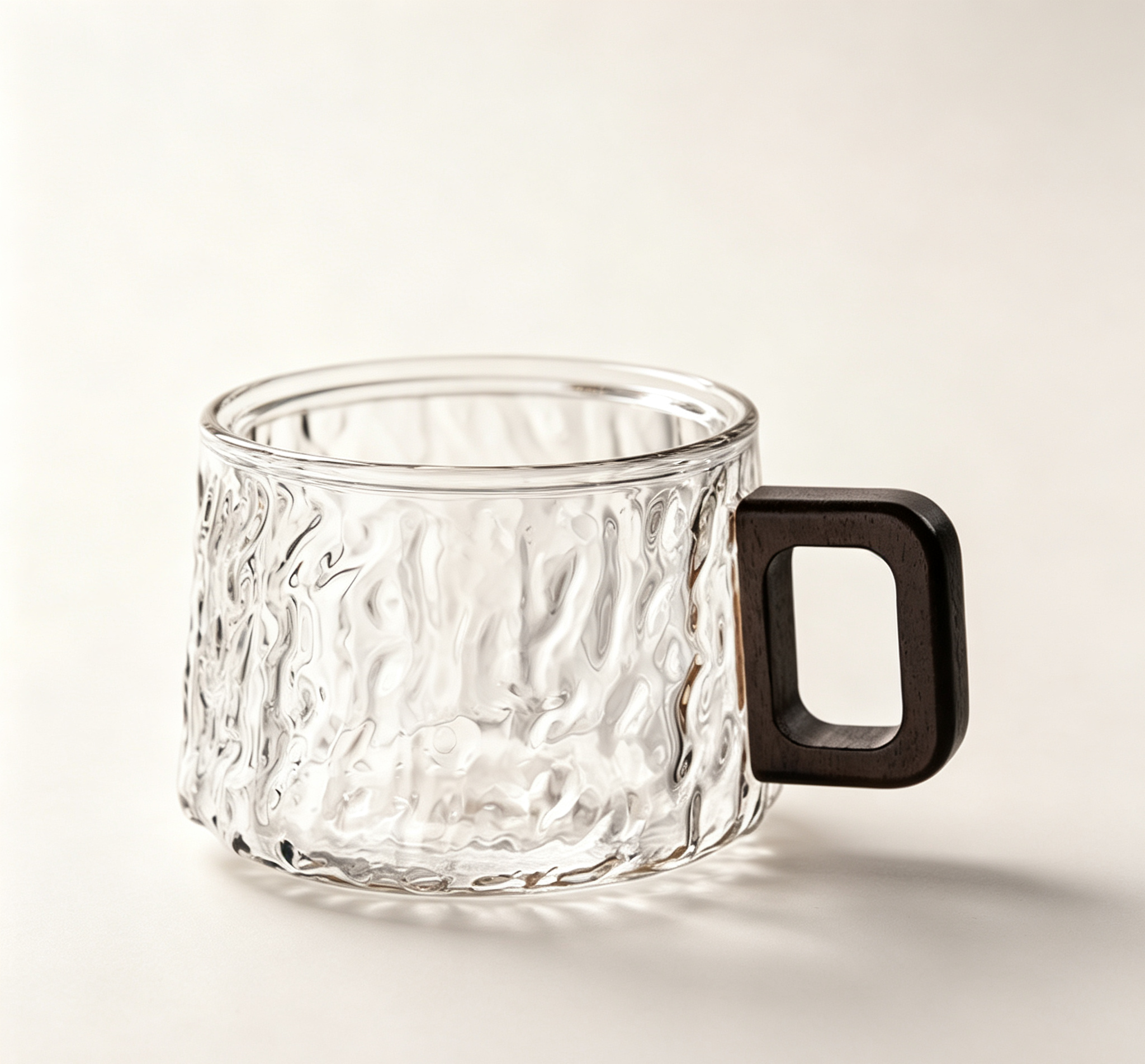 Minimal Oriental Borosilicate Glass Tumbler Kit with Drying Rack & Serving Tray for Home & Guest Use